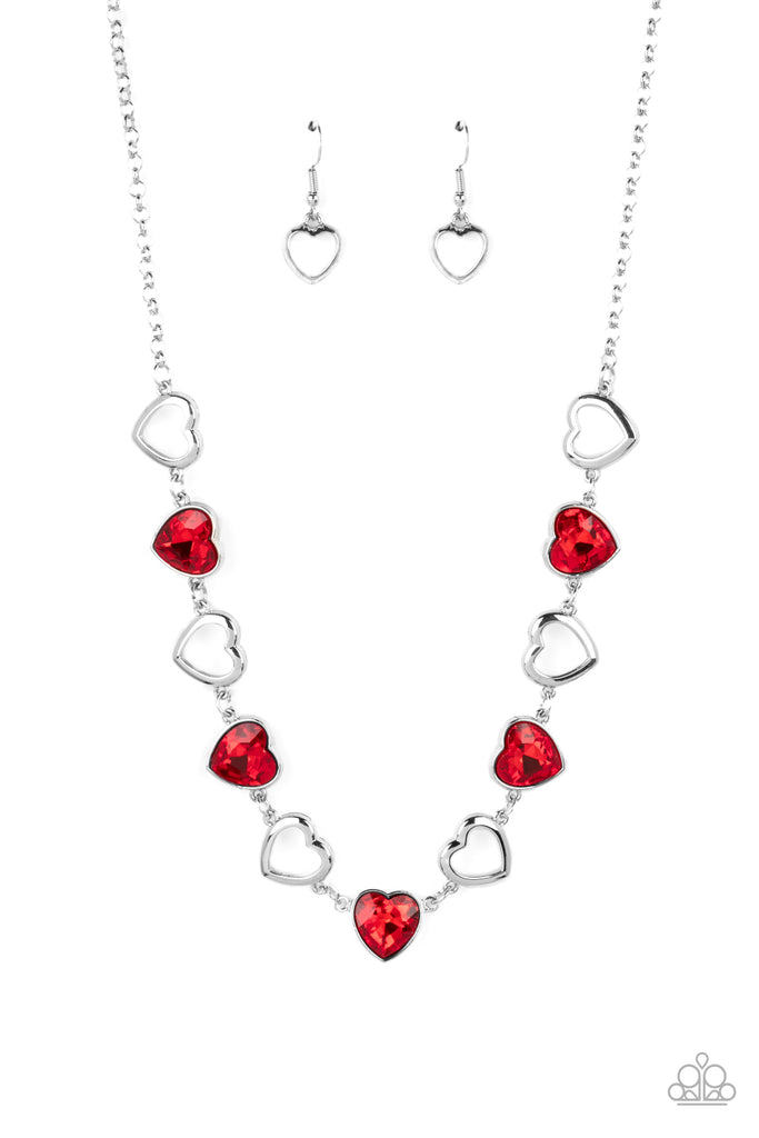 Contemporary Cupid - Red Necklace-Paparazzi