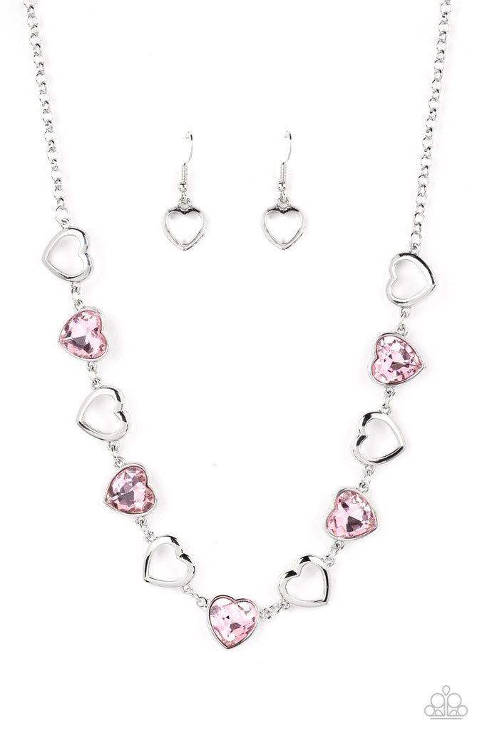 PRE ORDER Contemporary Cupid - Pink Paparazzi Necklace - The Sassy Sparkle