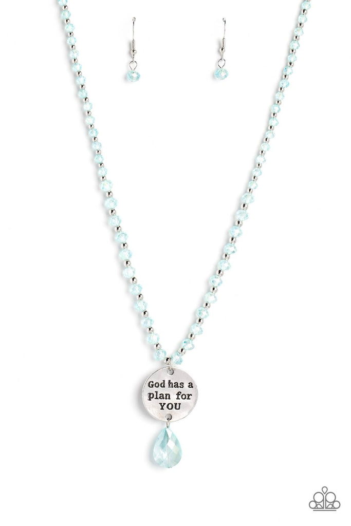 Priceless Plan - Blue Paparazzi Necklace-God Has A Plan For YOU - The Sassy Sparkle