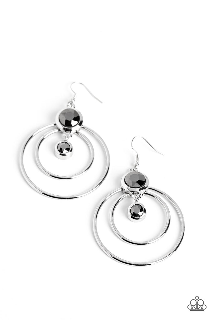 Dapperly Deluxe - Silver Earring-Paparazzi