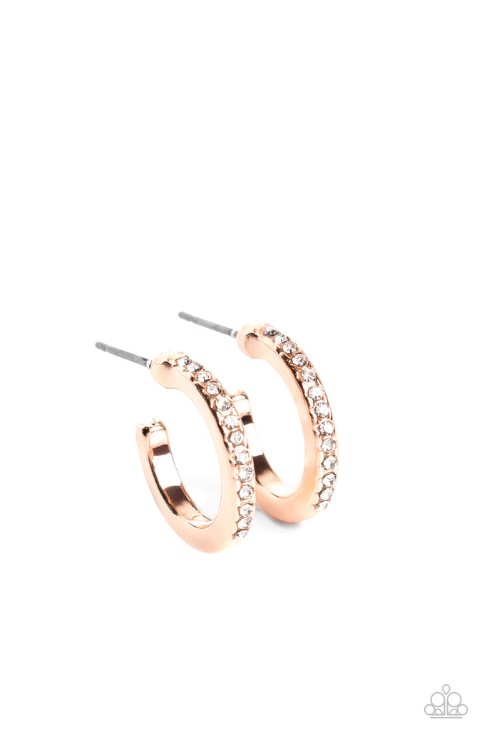 Audaciously Angelic - Rose Gold Paparazzi Earring - The Sassy Sparkle