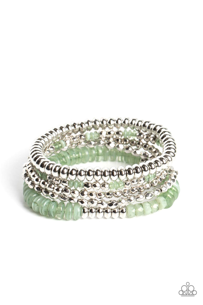 Pristine Pixie Dust - Green Bracelet-Paparazzi