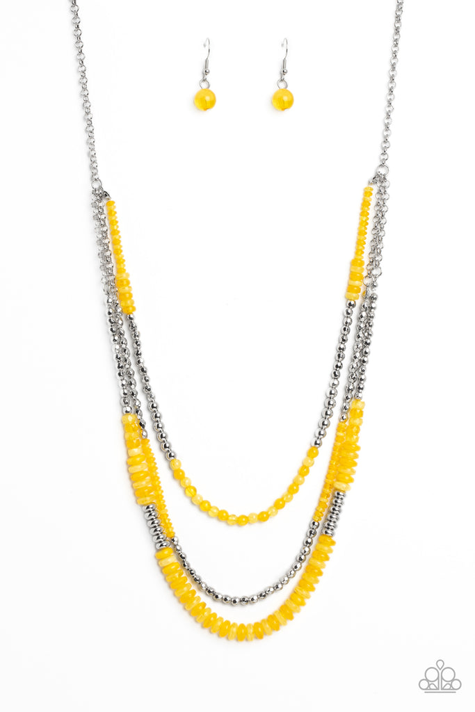 Newly Neverland - Yellow Necklace-Paparazzi - The Sassy Sparkle