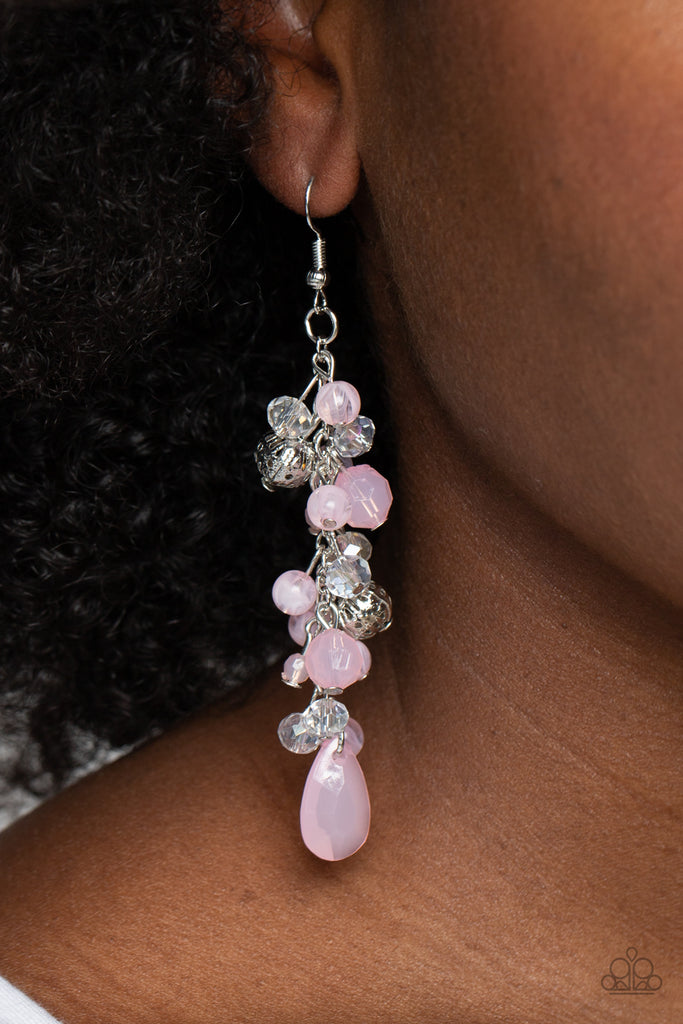 Cheeky Cascade - Pink Paparazzi Earrings