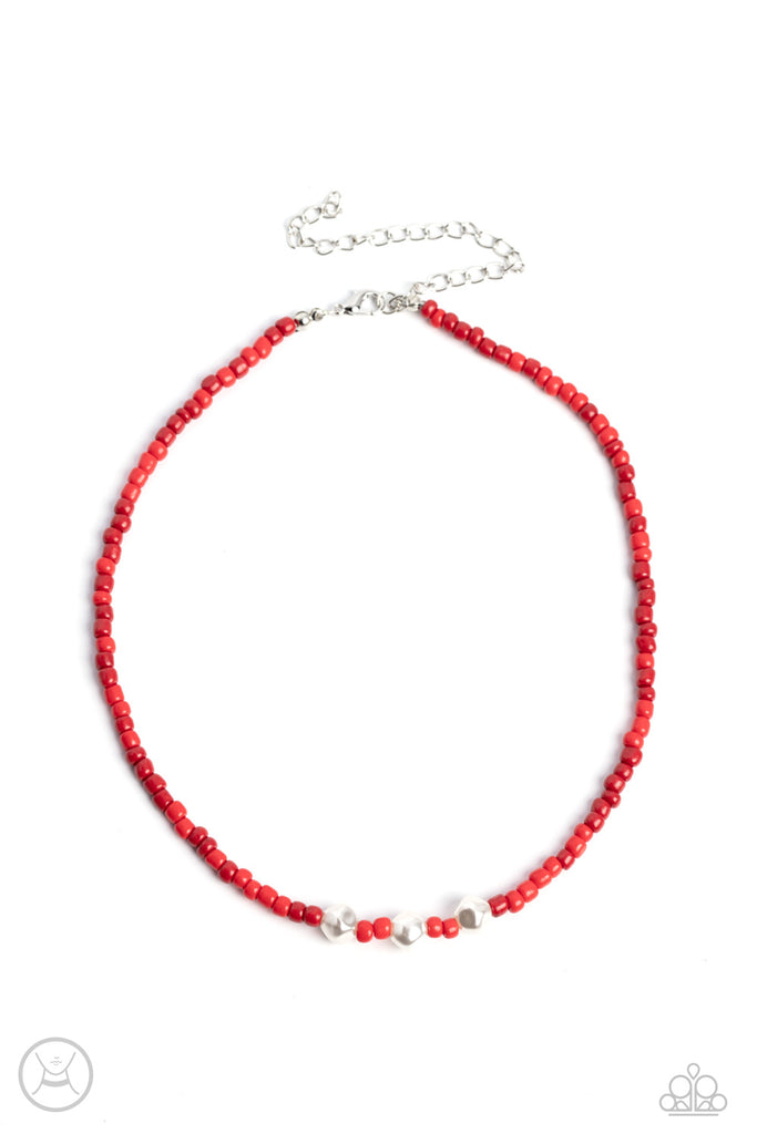 I Can SEED Clearly Now - Red Paparazzi Necklace - The Sassy Sparkle