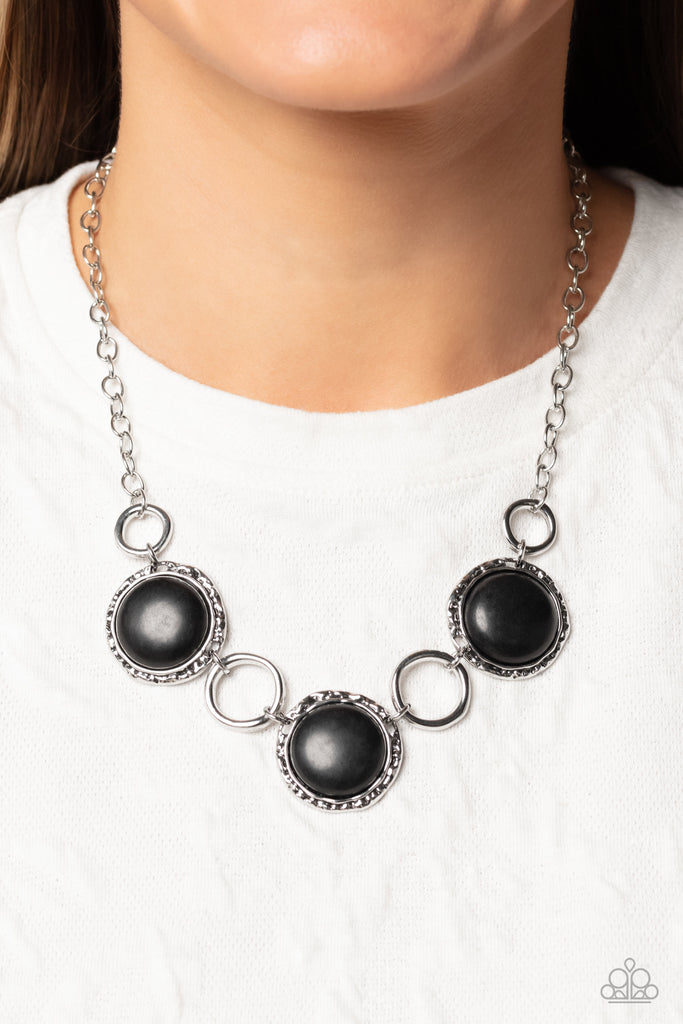 Saharan Scope - Black Necklace-Paparazzi