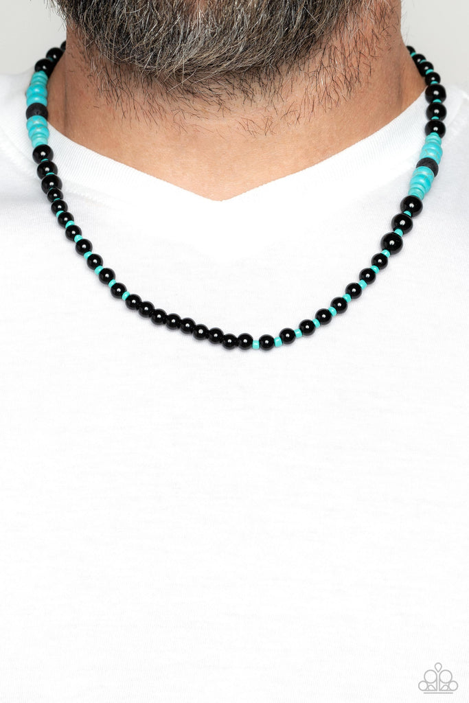 Legendary Lava - Blue Urban Necklace-Paparazzi