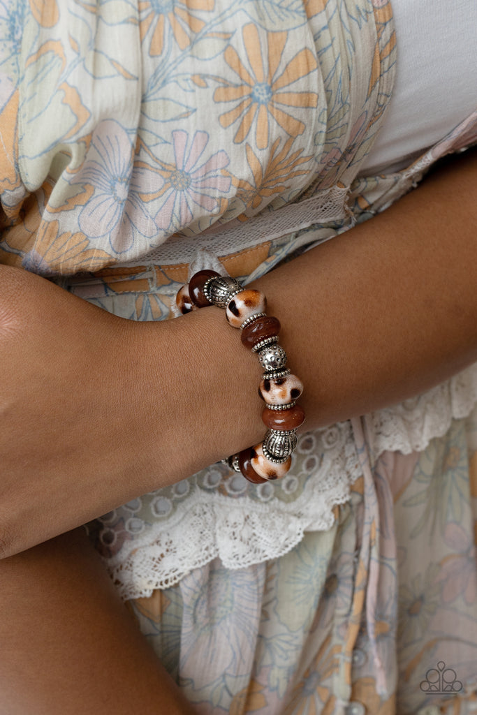 Warped Wayfarer - Brown Paparazzi Bracelet - The Sassy Sparkle