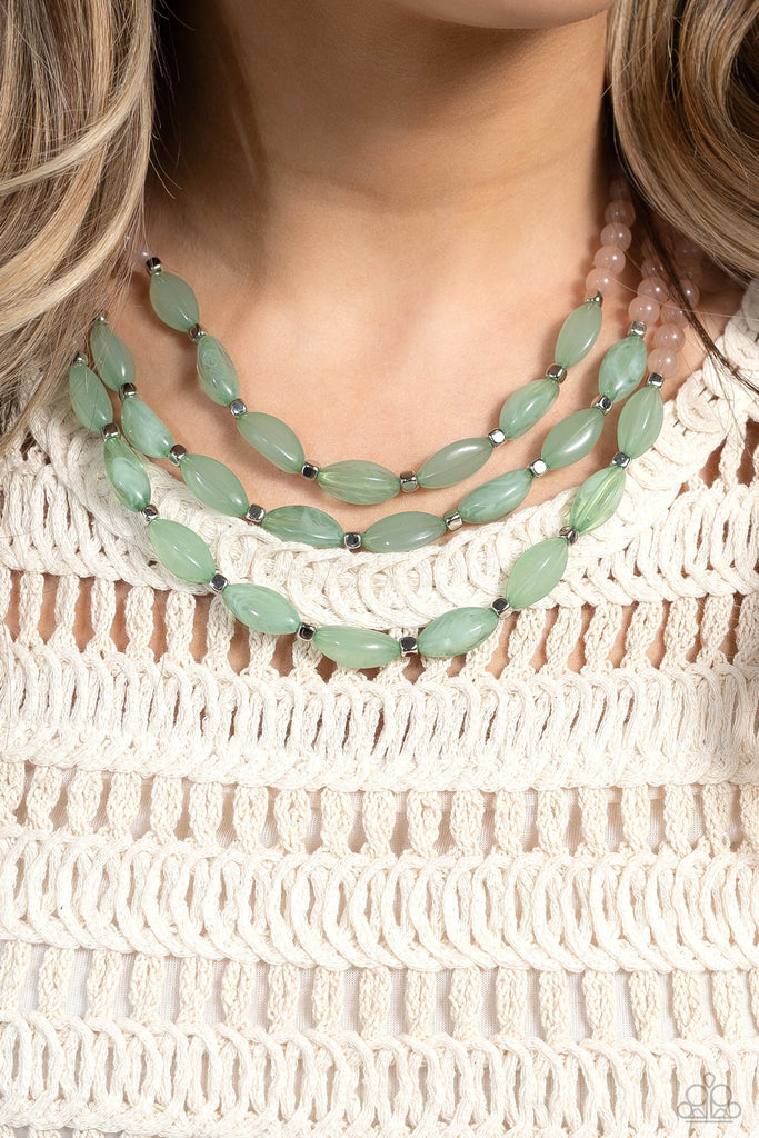 I BEAD You Now - Green Necklace-Paparazzi