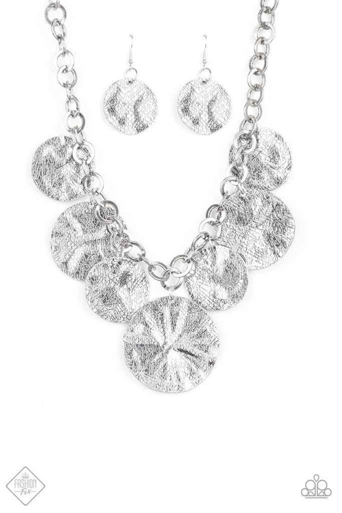Barely Scratched The Surface-Silver Necklace-Paparazzi - The Sassy Sparkle