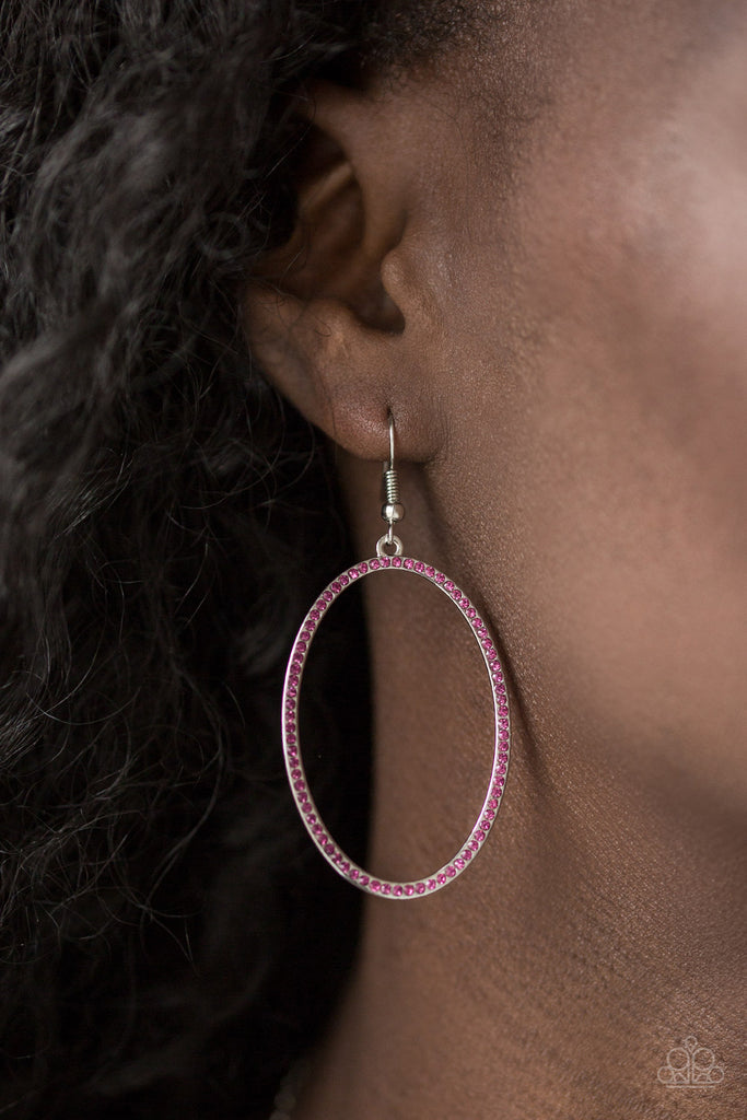 Dazzle On Demand - Pink Earring-Paparazzi