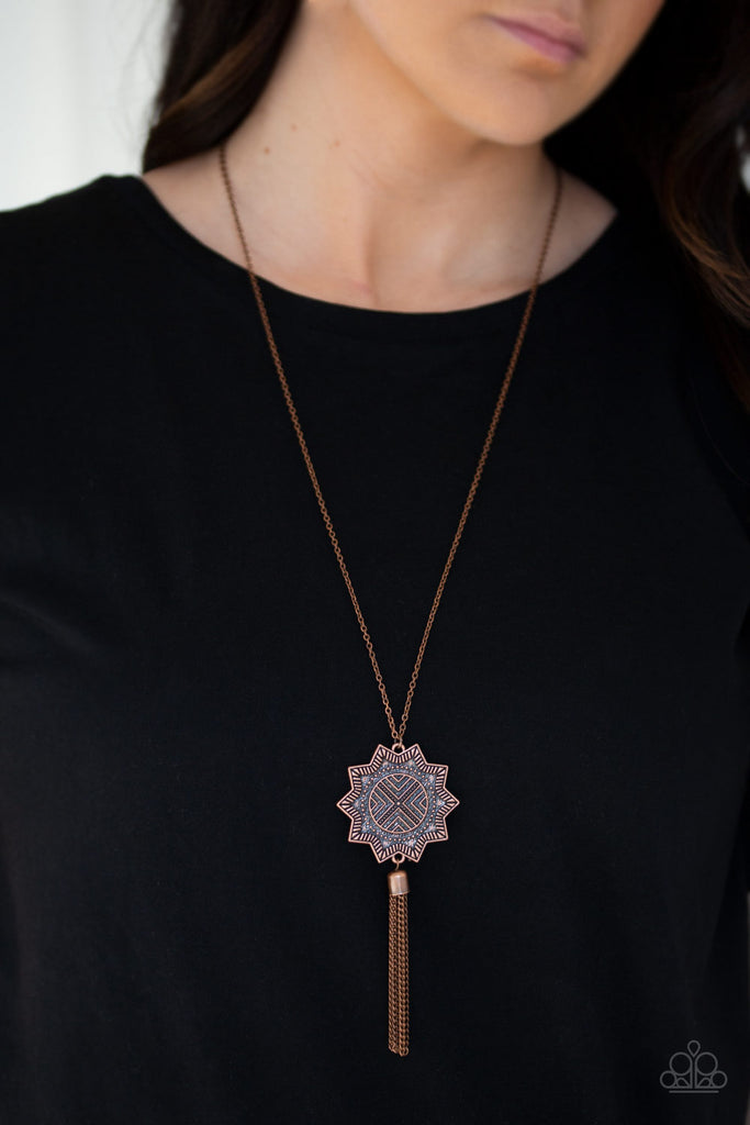 From Sunup To Sundown - Vintage Copper Necklace-Paparazzi