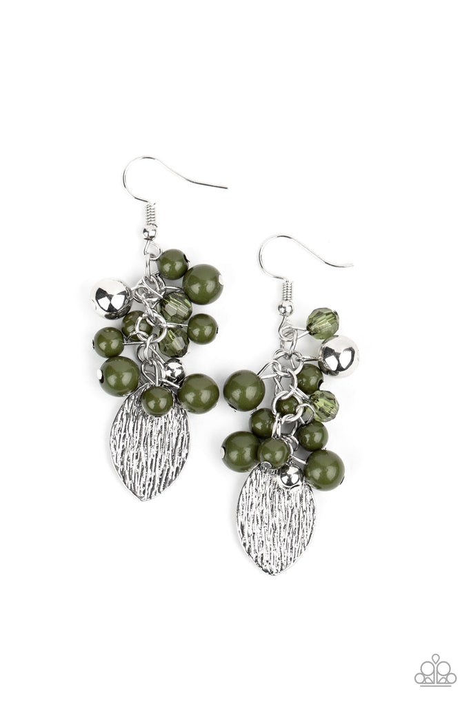 Fruity Finesse-Green Earrings-Paparazzi - The Sassy Sparkle