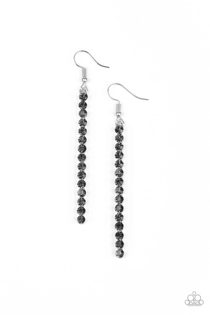 Grunge Meets Glamour-Silver Earring-Paparazzi - The Sassy Sparkle