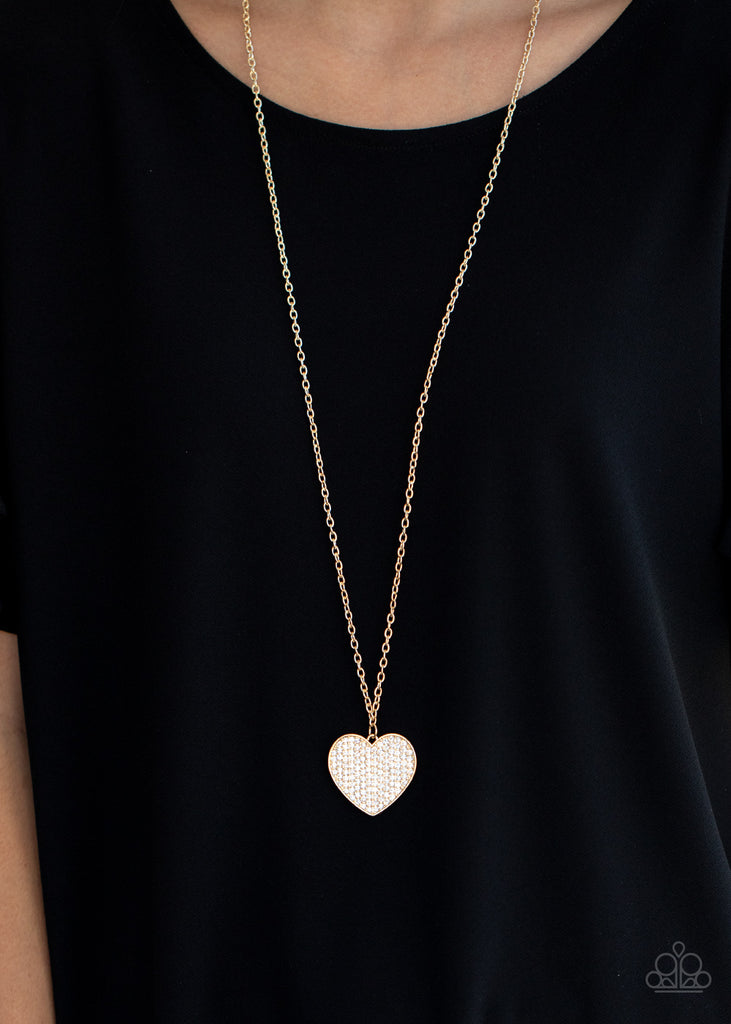 Have To Learn The HEART Way-Gold Paparazzi Necklace-Heart - The Sassy Sparkle