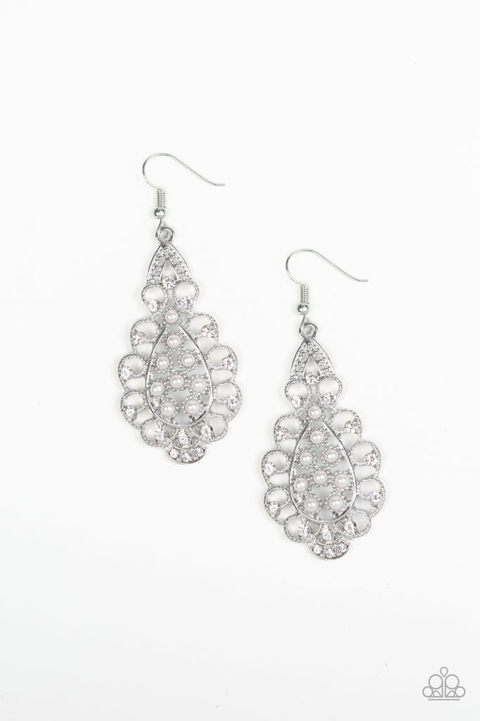 Sprinkle On The Sparkle-White Pearl Earrings - The Sassy Sparkle