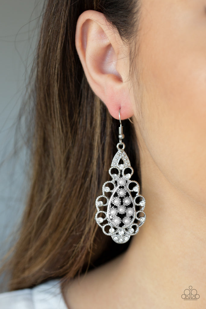 Sprinkle On The Sparkle-White Pearl Earrings - The Sassy Sparkle
