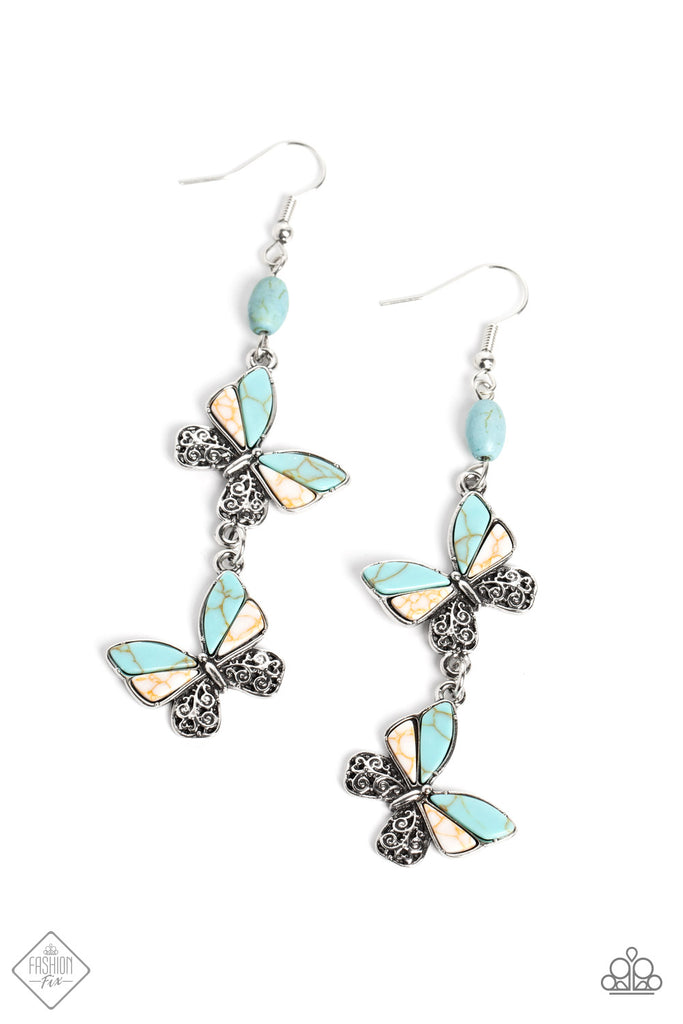 PRE ORDER Spirited Soar - Blue Paparazzi Earring - The Sassy Sparkle