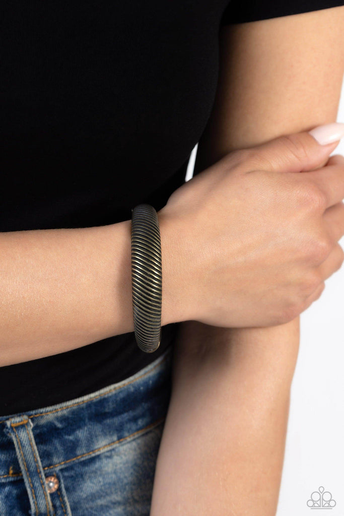 Jailhouse Jive - Brass Bracelet-Paparazzi