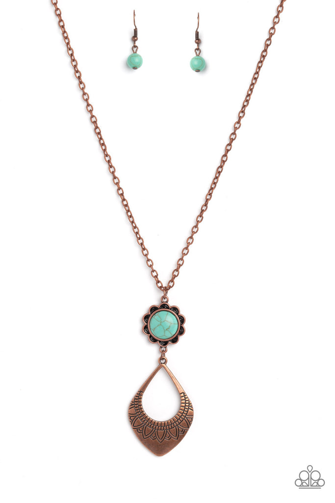 Stone TOLL - Vintage Copper Stone Necklace-Paparazzi - The Sassy Sparkle