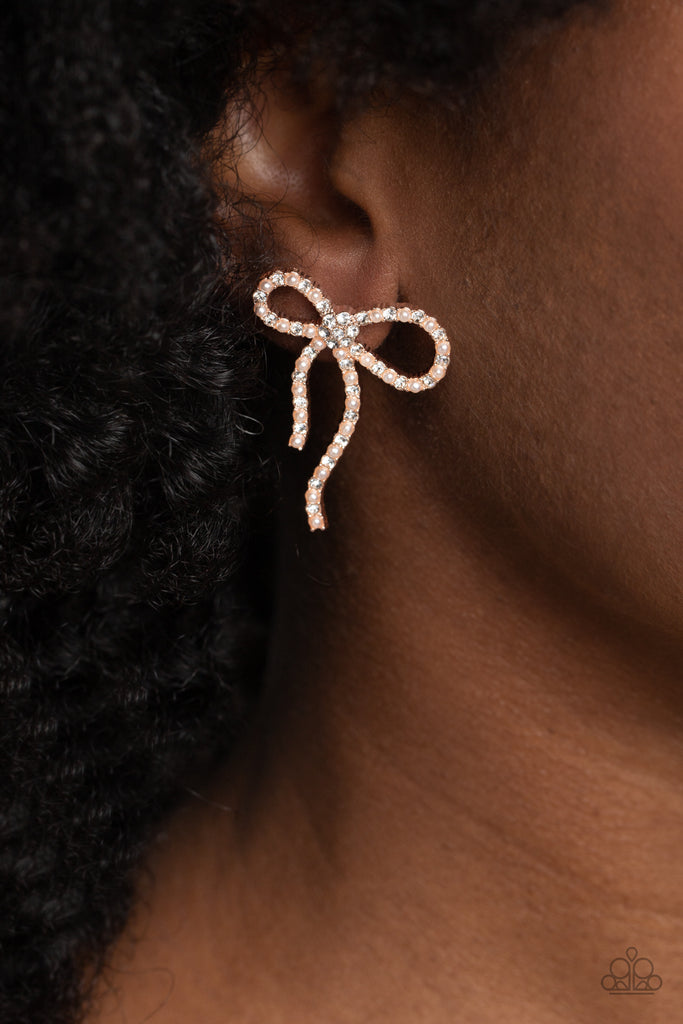 Deluxe Duet - Rose Gold Earring-Paparazzi