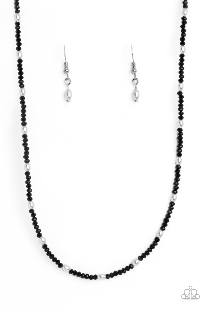 Beaded Blitz - Black Seed Bead Pearl Necklace-Paparazzi - The Sassy Sparkle