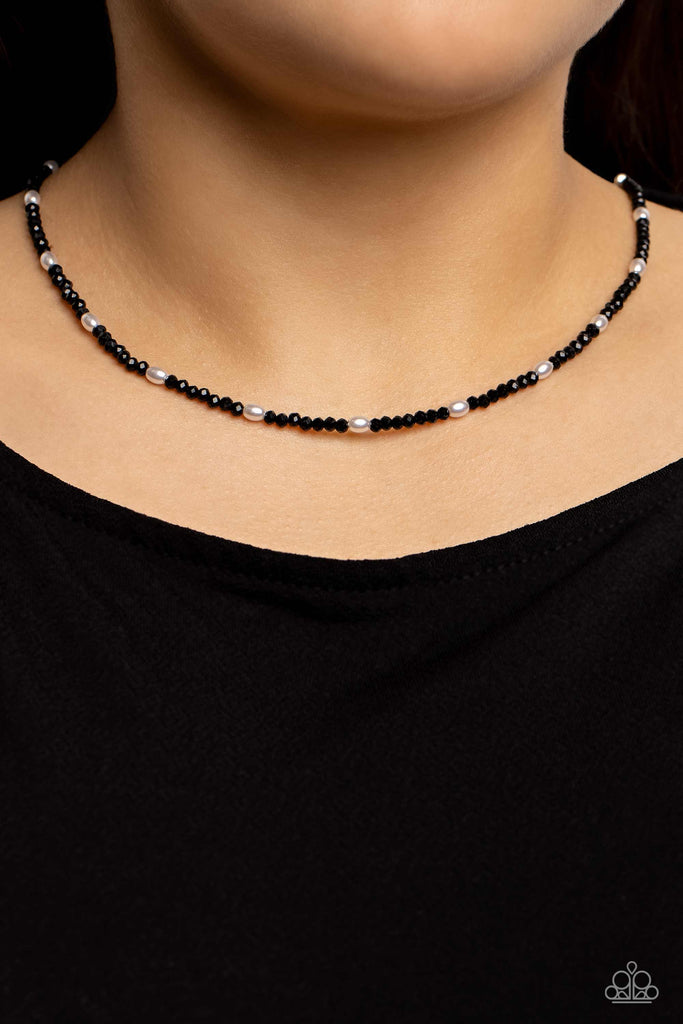 Beaded Blitz - Black Seed Bead Pearl Necklace-Paparazzi - The Sassy Sparkle