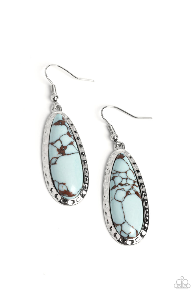 TEARDROP-Dead Dynasty - Blue Stone Earring-Paparazzi - The Sassy Sparkle