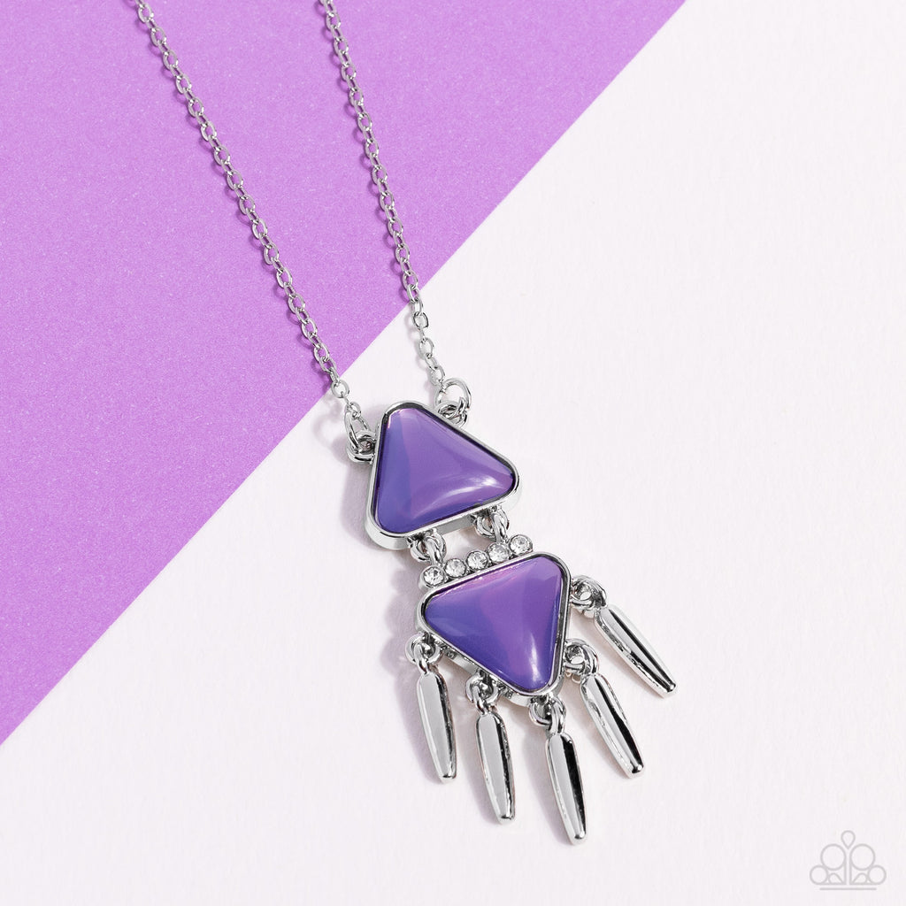 Under the FRINGE - Purple Paparazzi Necklace - The Sassy Sparkle