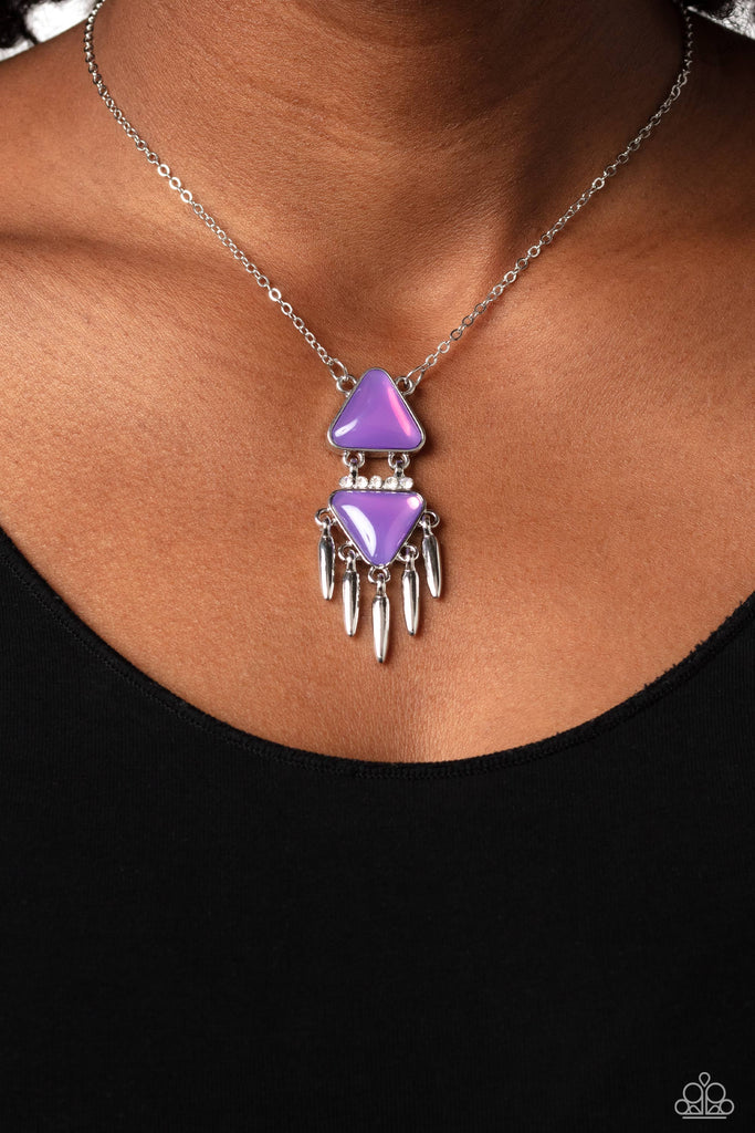 Under the FRINGE - Purple Paparazzi Necklace - The Sassy Sparkle