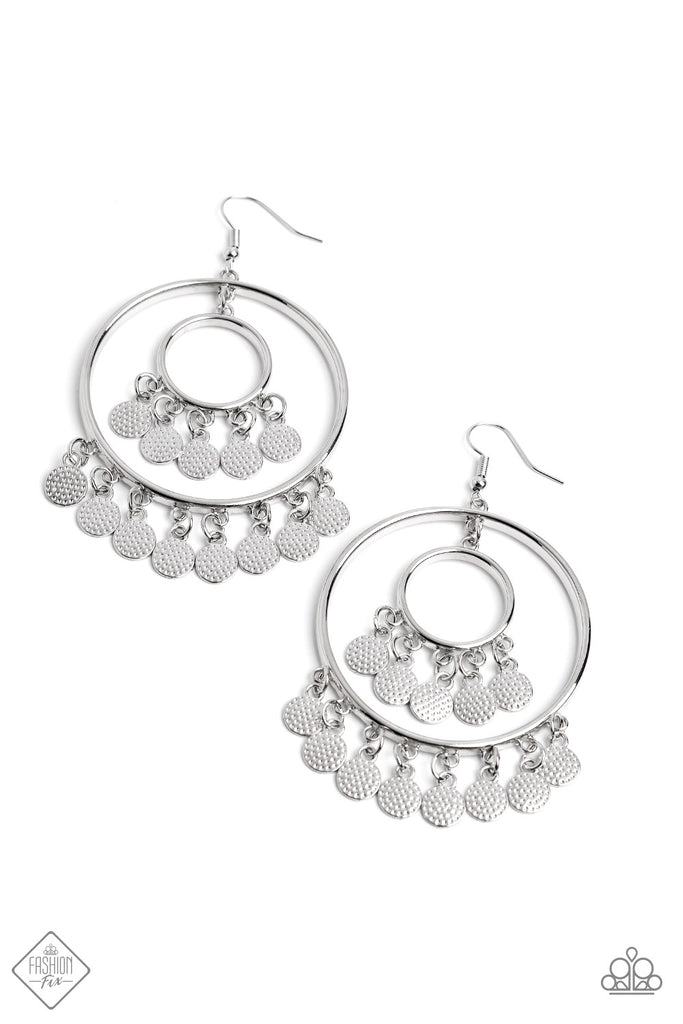 Caviar Command - Silver Paparazzi Earring - The Sassy Sparkle