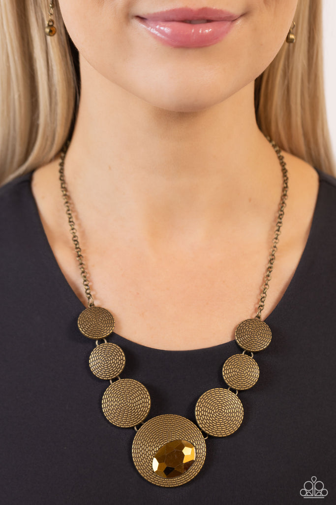 EDGY or Not - Brass Necklace-Paparazzi