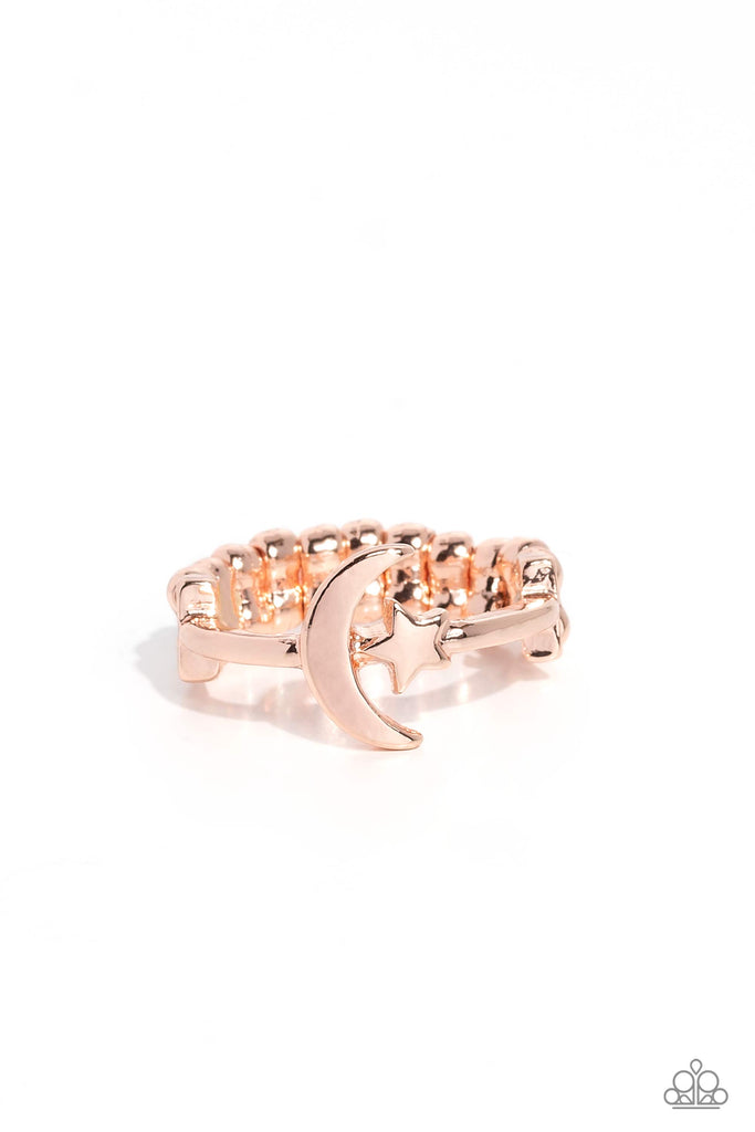 Astral Allure - Rose Gold Ring-Paparazzi