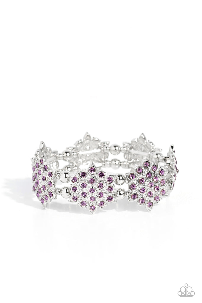 Scintillating Snowflakes - Purple Paparazzi Bracelet - The Sassy Sparkle