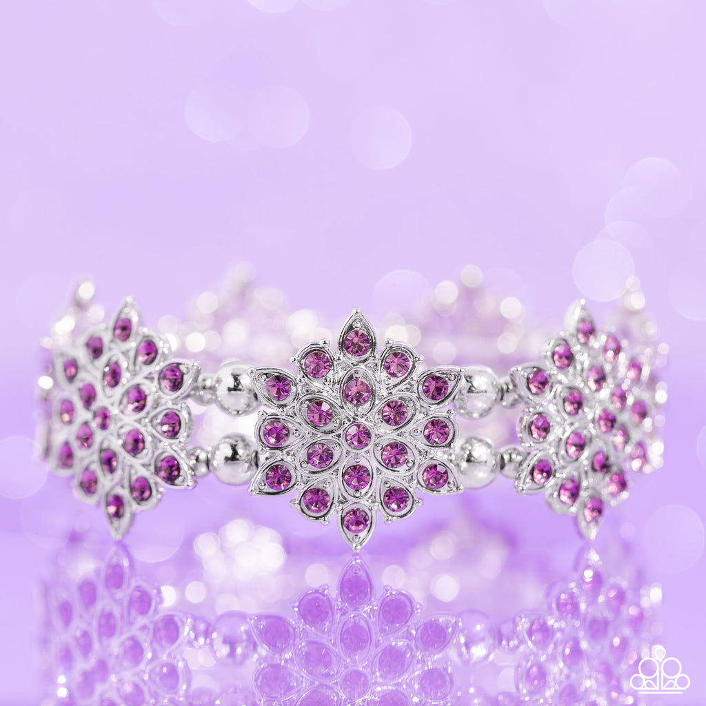 Scintillating Snowflakes - Purple Paparazzi Bracelet - The Sassy Sparkle