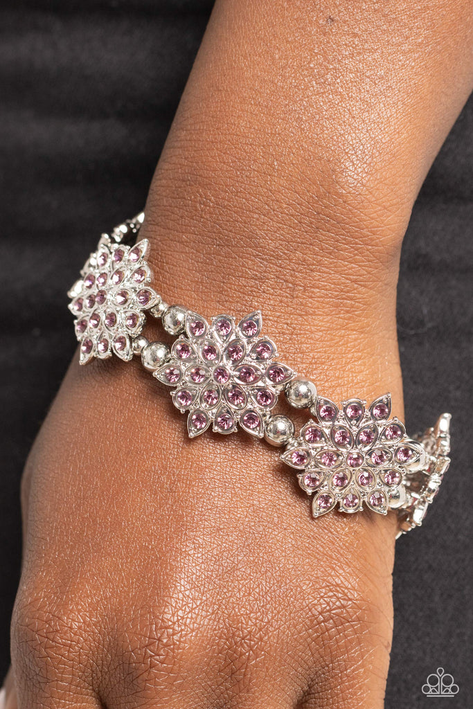 Scintillating Snowflakes - Purple Paparazzi Bracelet - The Sassy Sparkle