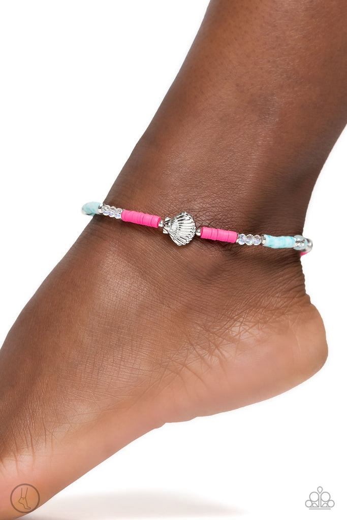 Carefree Coral - Pink Paparazzi Anklet - The Sassy Sparkle