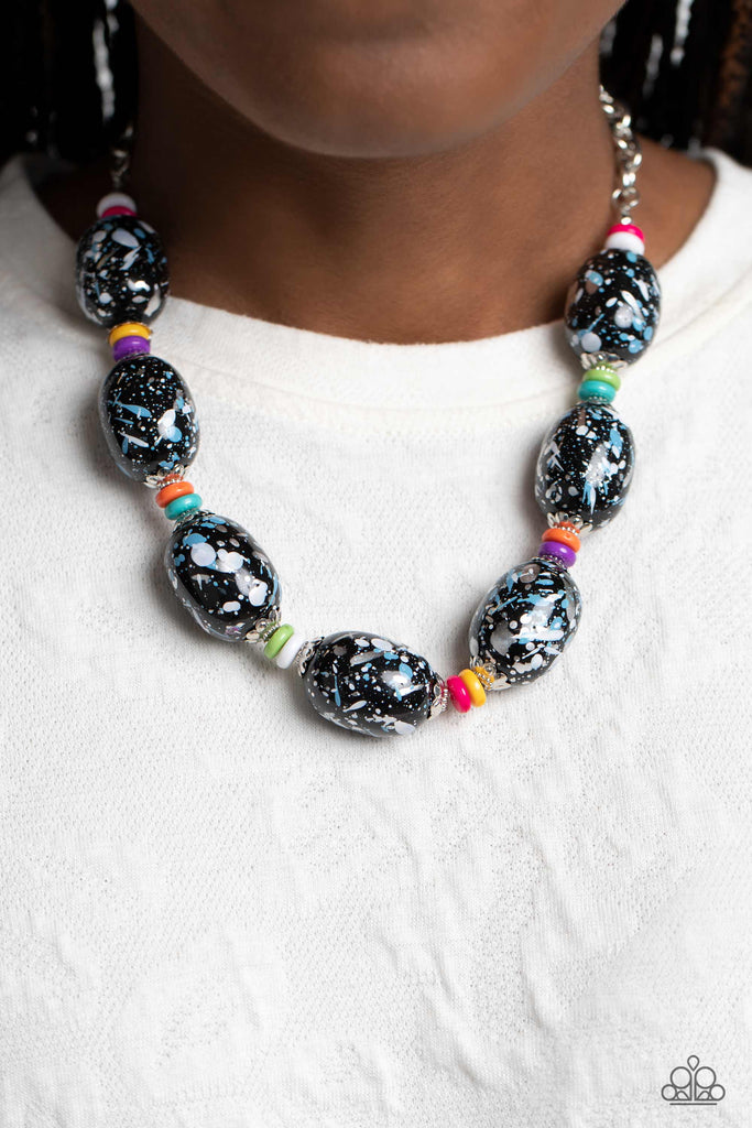 No Laughing SPLATTER - Multi Necklace-Paparazzi