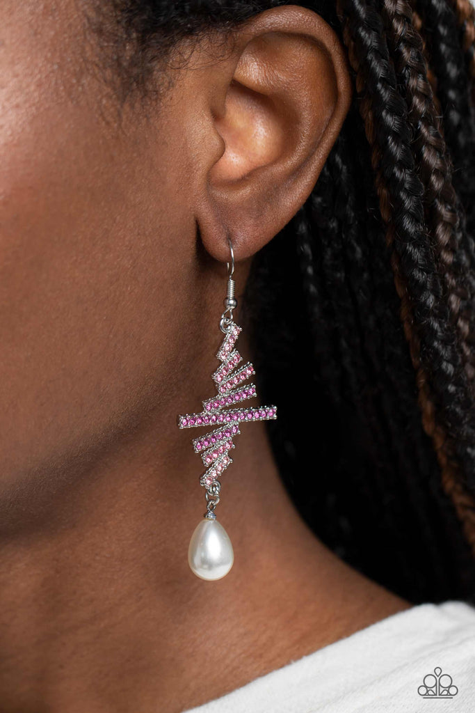 Timeless Tapestry - Pink Paparazzi Earring