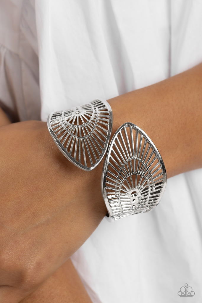 Palatial Palms - Silver Bracelet-Paparazzi