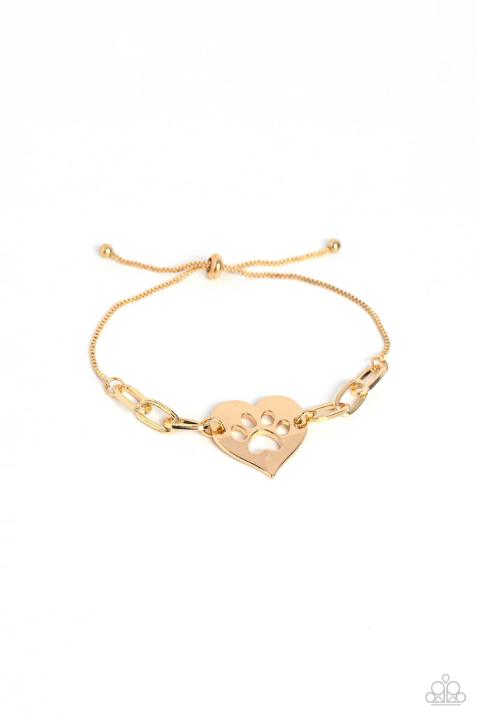 PAW-sitively Perfect - Gold Paparazzi Bracelet - The Sassy Sparkle