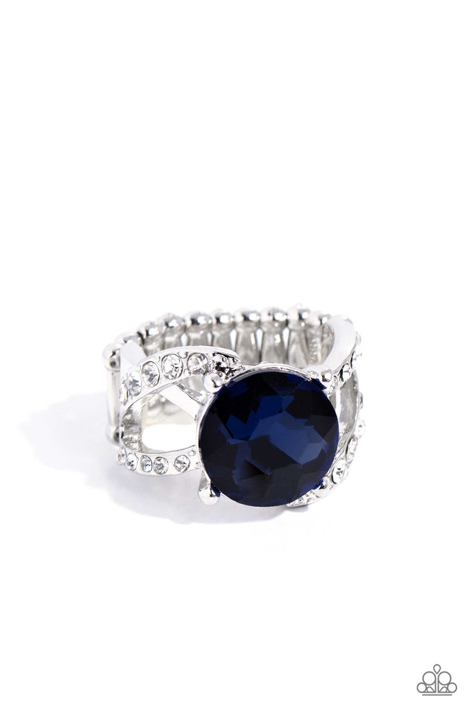 Scintillating Swirl - Blue Paparazzi Ring - The Sassy Sparkle