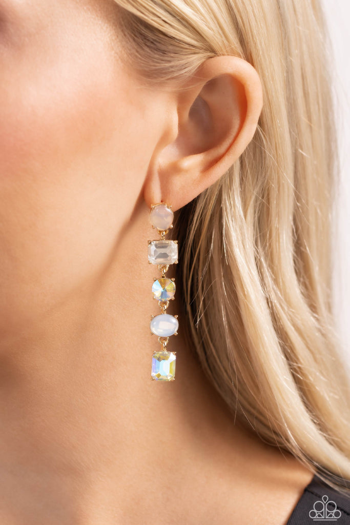 Sophisticated Stack - Gold Paparazzi Earring