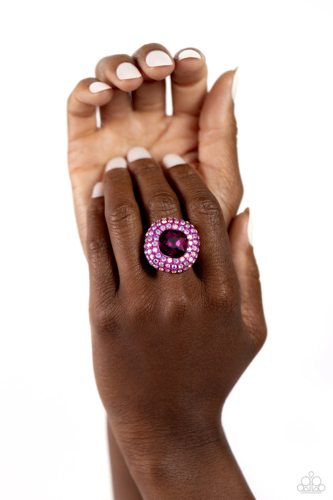 Glistening Grit - Pink Paparazzi Ring - The Sassy Sparkle