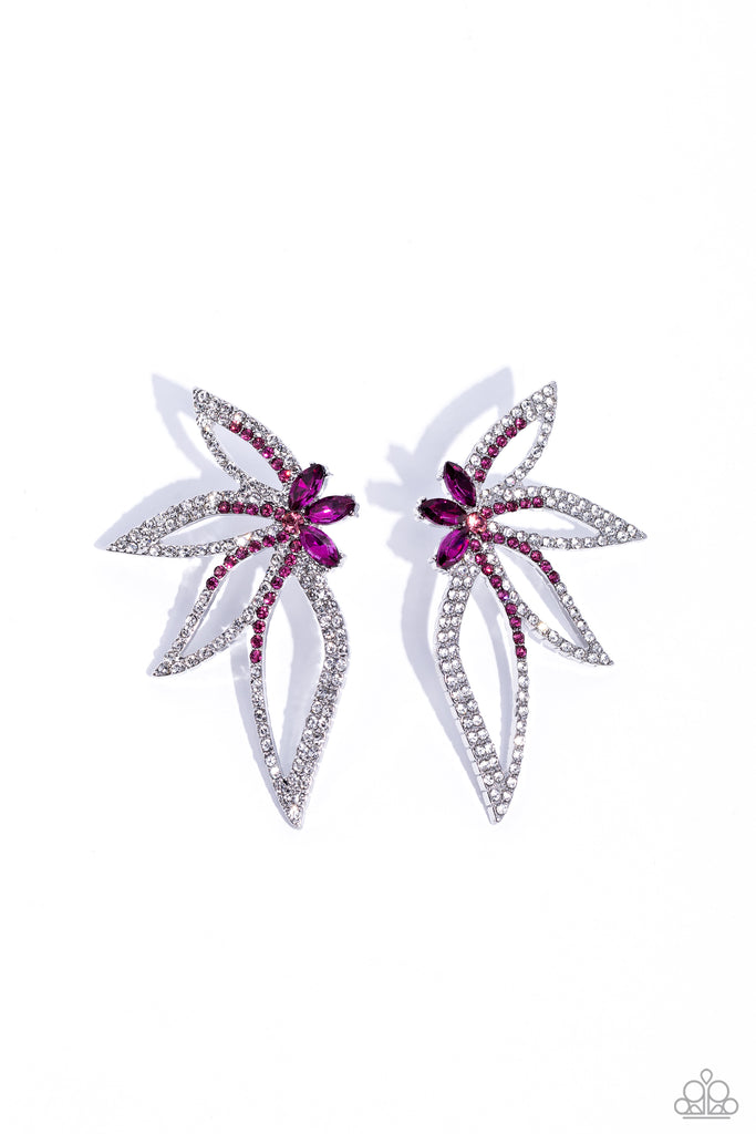 Twinkling Tulip - Pink Paparazzi Earring - The Sassy Sparkle