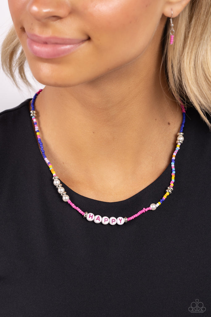 Happy to See You - Pink Paparazzi Necklace - The Sassy Sparkle