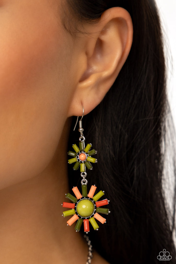 SUN Wild - Green Earring-Paparazzi