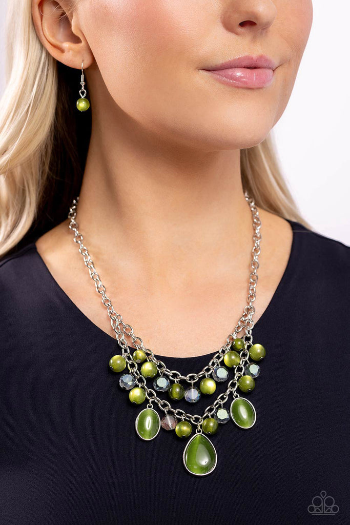 Dewy Disposition - Green Paparazzi Necklace
