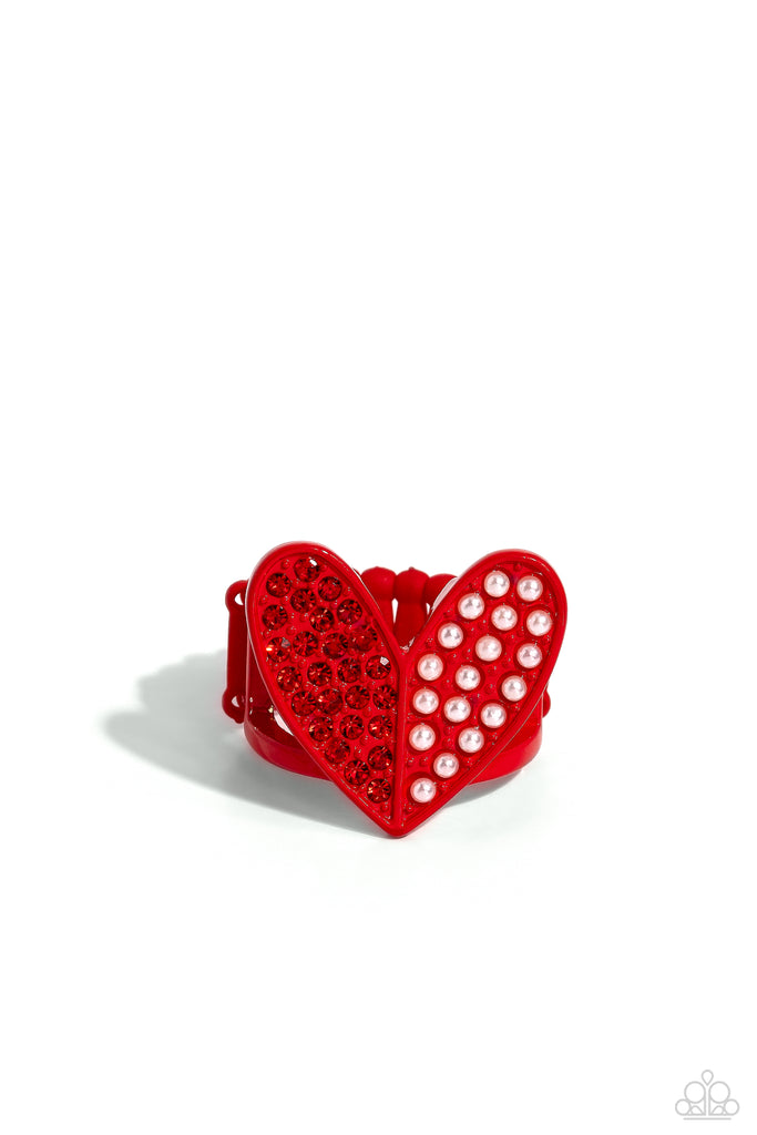 Hometown Heart - Red Paparazzi RIng - The Sassy Sparkle
