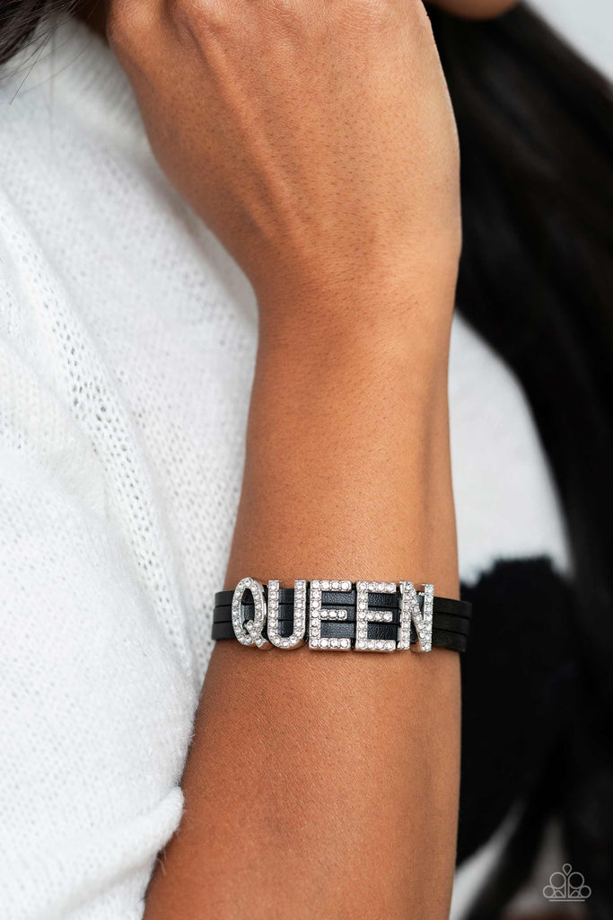 Queen of My Life - Black Bracelet-Paparazzi